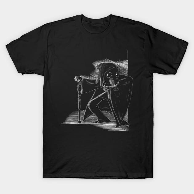 Spooky Plague Doctor (Light on darks) T-Shirt by JoeyTheBoey